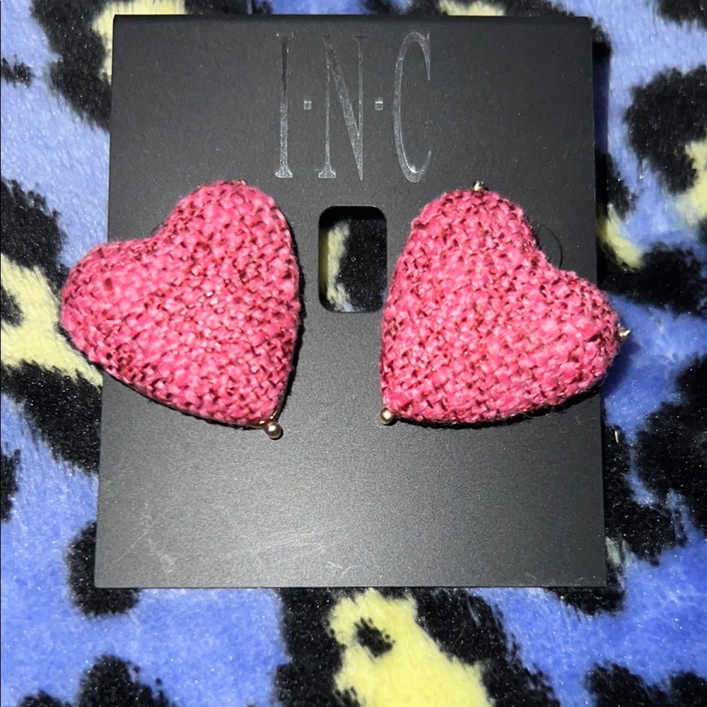 INC International Concepts Pink Heart Earrings
